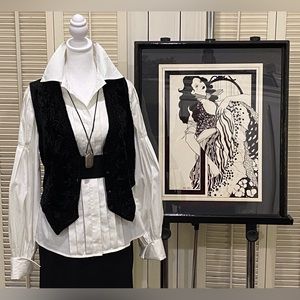 Ann Taylor beautiful black velvet vest